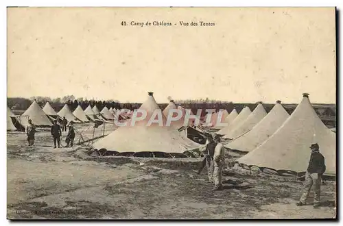 Ansichtskarte AK Militaria Camp de Chalons Vue des tentes