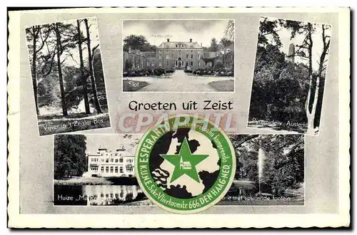 Cartes postales Esperanto Groeeten uit Zeist Den Haag