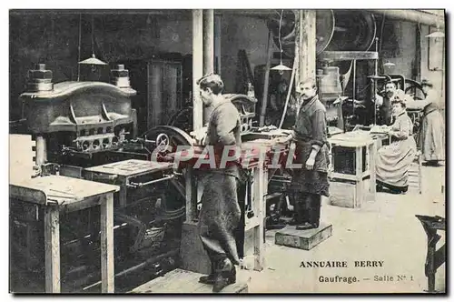 Cartes postales Presse Annuaire Berry Gaufrage Salle n�1