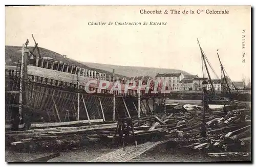 Cartes postales Bateau Chantier de construction de bateaux