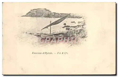 Cartes postales Bateau Environs d'Hyeres