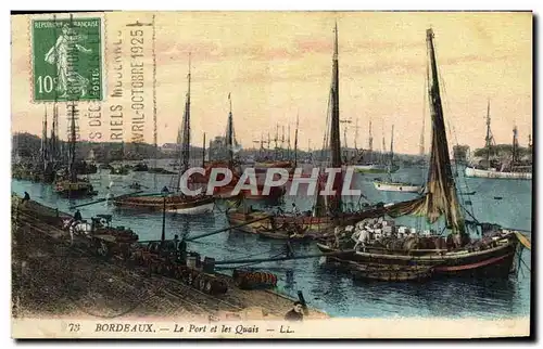 Cartes postales Bateau Bordeaux Le port et les quais