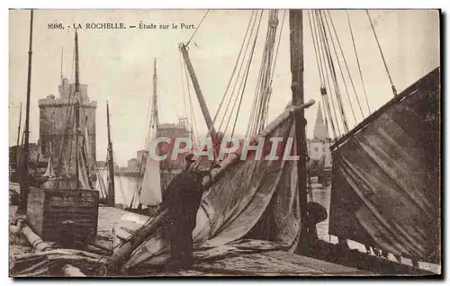 Cartes postales Bateau La Rochelle Etude sur le port