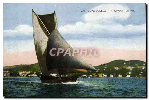 Cartes postales Bateau Cote d'Azur Tartane au vent