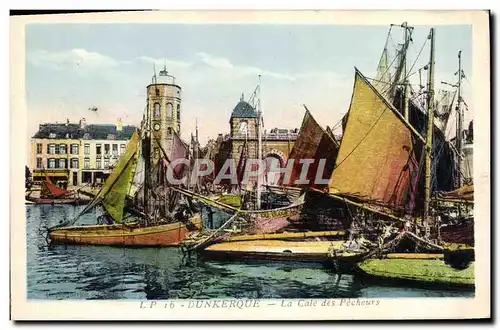 Cartes postales Bateau Dunkerque La cale des pecheurs