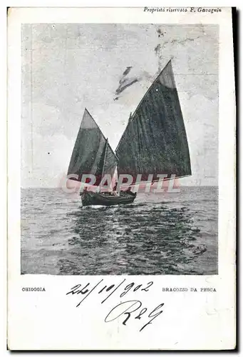 Cartes postales Bateau Bragozzo da Pesca