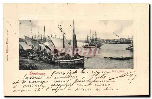 Cartes postales Bateau Bordeaux Les quais