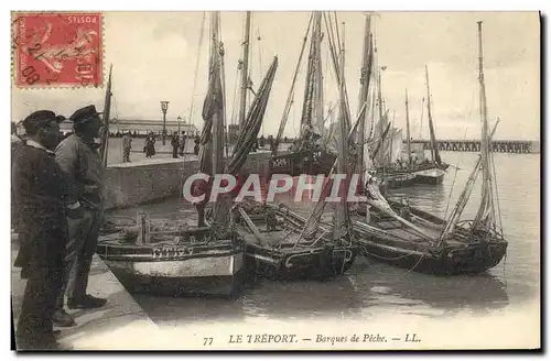 Cartes postales Bateau Le Treport Barques de peche