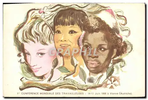 Ansichtskarte AK 1er conference mondiale des Travailleuses Juin 1956 a Vienne Autriche