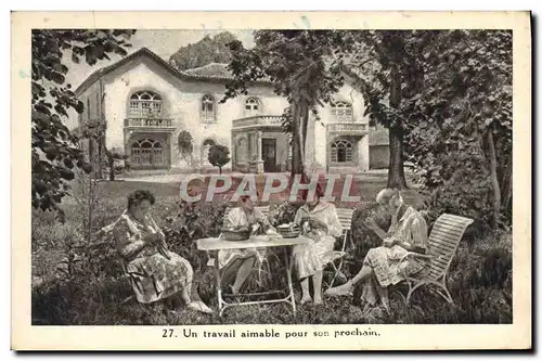 Cartes postales Un travail aimable pour son prochain