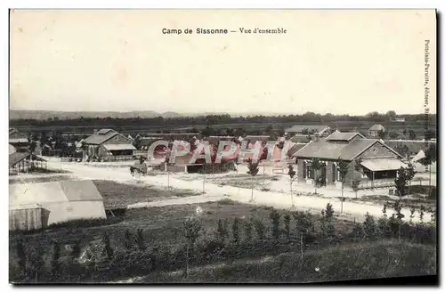 Ansichtskarte AK Militaria Camp de Sissonne Vue d&#39ensemble