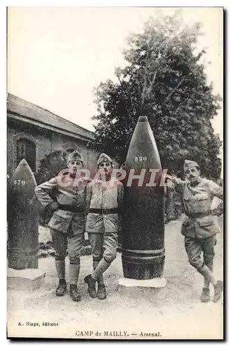 Cartes postales Militaria Camp de Mailly Arsenal