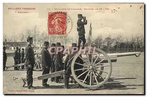 Ansichtskarte AK Militaria Artillerie de campagne Materiel de 75