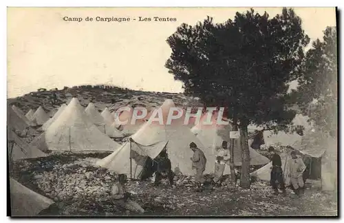 Ansichtskarte AK Militaria Camp de Carpiagne Les tentes