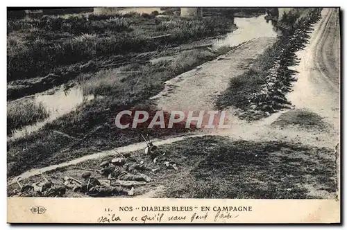 Cartes postales Militaria Nos diables bleus en campagne