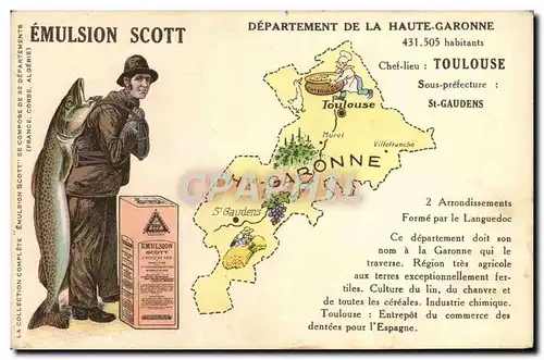 Cartes postales Emulsion Scott Poisson Departement Haute-Garonne Toulouse St Gaudens