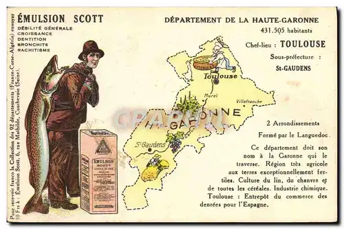 Cartes postales Emulsion Scott Poisson Departement Haute-Garonne Toulouse St-Gaudens