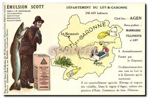 Ansichtskarte AK Emulsion Scott Poisson Departement Lot & Garonne Agen