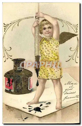 Cartes postales Fantaisie Enfant Encre Plume