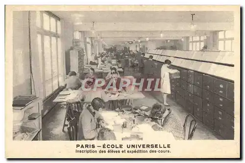 Cartes postales Paris Ecole universelle Inscription des eleves et expedition des cours