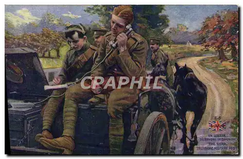 Cartes postales Telephone En guerre Telephone Military Post Militaria