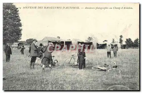 Cartes postales Souvenir des Manoeuvres d&#39automne Amateurs photographes au champ d&#39aviation Militaria