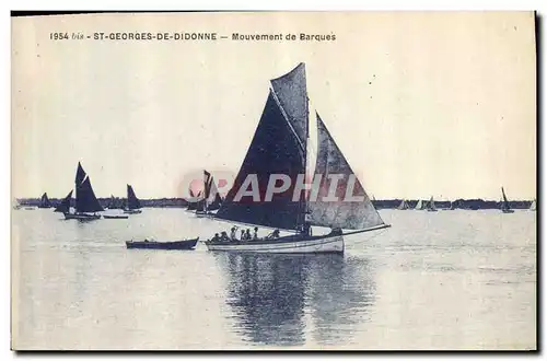 Cartes postales Bateau Peche St Georges de Didonne Mouvement de barques