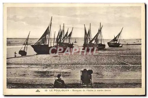 Ansichtskarte AK Bateau Peche Le Pouliguen Barques de peche a maree basse