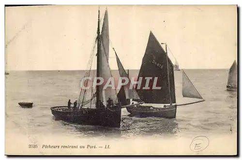 Cartes postales Bateau Peche Pecheurs rentrant au port