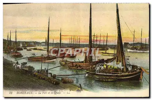 Cartes postales Bateau Peche Bordeaux Le port et les quais