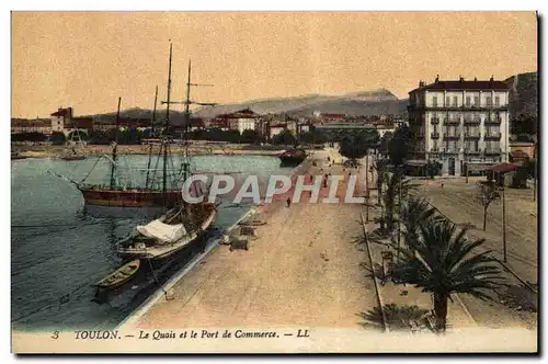 Cartes postales Bateau Peche Toulon Le quais et le port de commerce