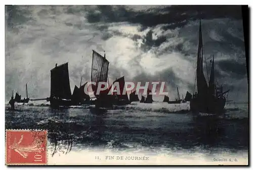 Cartes postales Bateau Peche Fin de journee