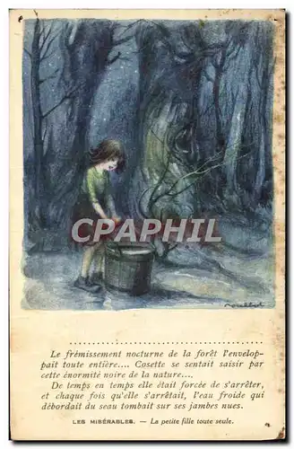 Cartes postales Fantaisie Illustrateur Poulbot Victor Hugo Les Miserables