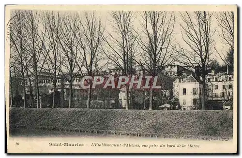 Cartes postales Saint Maurice L'etablissement d'Alienes vue prise du bord de la Marne