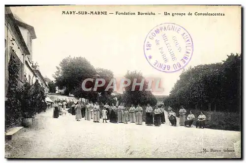 Cartes postales Mary sur Marne Fondation Borniche Un groupe de convaslescentes
