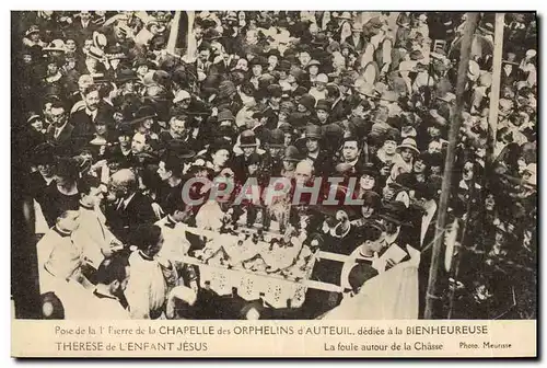 Cartes postales Pose de la 1ere pierre de la Chapelle des Orphelins d&#39Auteuil Therese de l&#39Enfant Jesus La