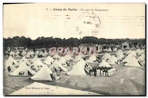 Ansichtskarte AK Militaria Camp de mailly Un coin du campement