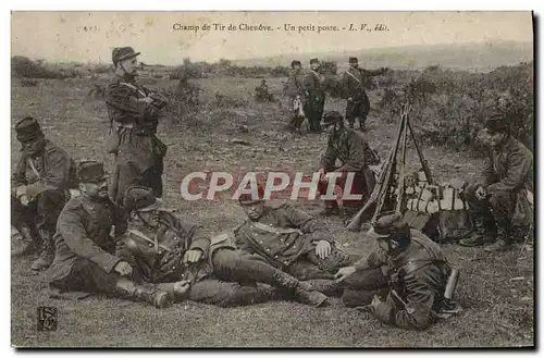 Cartes postales Militaria Champ de tir de Chenove Un petit poste