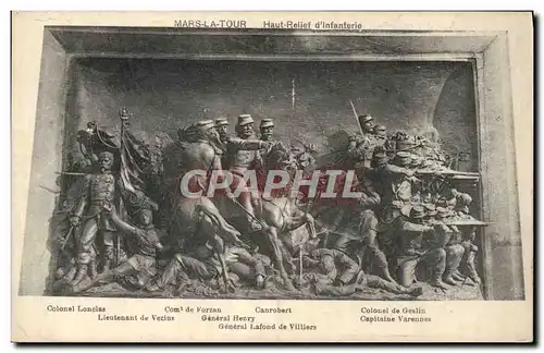 Ansichtskarte AK Militaria Mars la Tour Haut relief d&#39infanterie