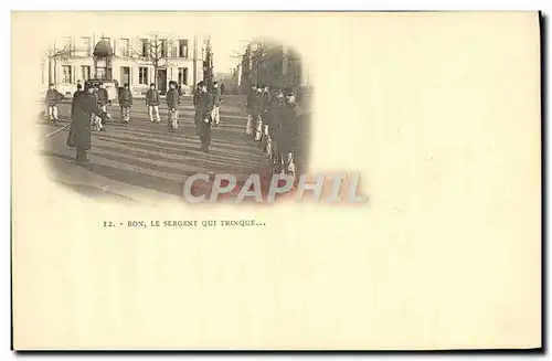 Cartes postales Militaria Le sergent qui trinque