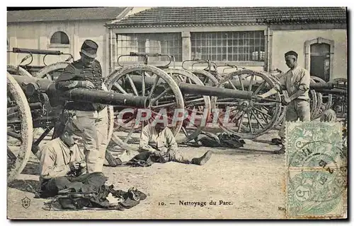 Cartes postales Militaria Nettoyage du parc