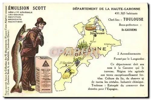 Cartes postales Emulsion Scott Departement Haute-Garonne Toulouse St Gaudens