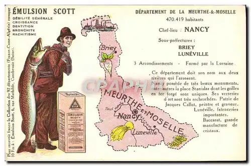 Cartes postales Emulsion Scott Departement Meurthe et Moselle Nancy Briey Luneville