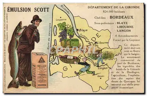 Cartes postales Emulsion Scott Departement Gironde Bordeaux Blaye Libourne Langon