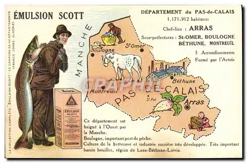 Cartes postales Emulsion Scott Departement Pas de Calais Arras St Omer Boulogne Bethune Montreuil Cheval