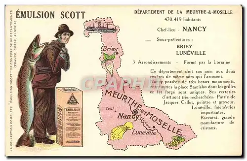 Cartes postales Emulsion Scott Departement Meurthe et Moselle Nancy Briey Luneville