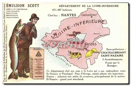 Cartes postales Emulsion Scott Departement Loire Inferieure Nantes Chateaubriant St Nazaire