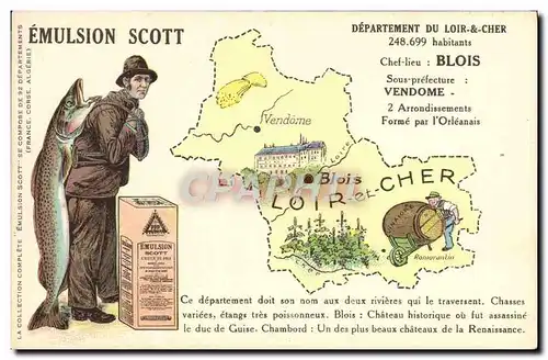 Cartes postales Emulsion Scott Departement Loir et Cher Blois Vendome