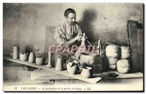Cartes postales Poterie Ceramique Vallauris La fabrication de la poterie artistique TOP