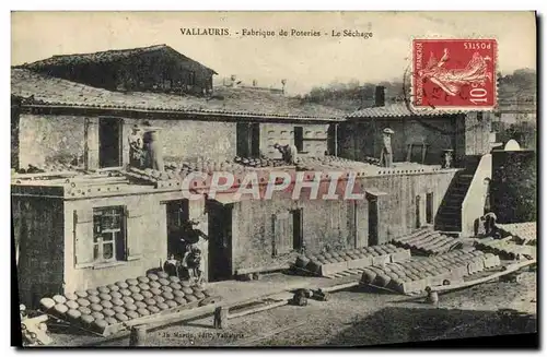 Cartes postales Poterie Ceramique Vallauris Fabrique de poteries Le sechage